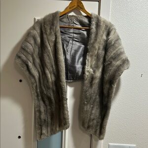 Vintage authentic Elegant Mink SHAWL size L